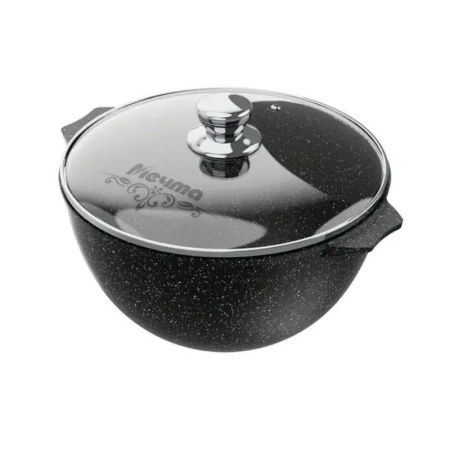 Казан для плова 5л алюминий АП ГРАНИТ BLACK (4)