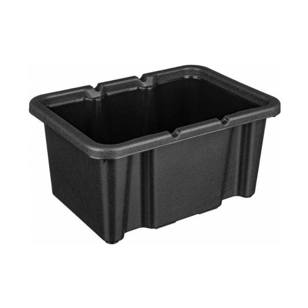 Ящик для хранения 430*340*180мм пластик ХОББИ черный без крышки (5)
