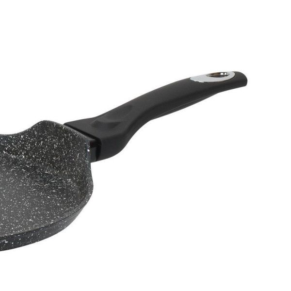 Сковорода блинная 24см h1,8см кованый алюминий АП 4-х слойное ANTLIA черный гранит индукция (6)