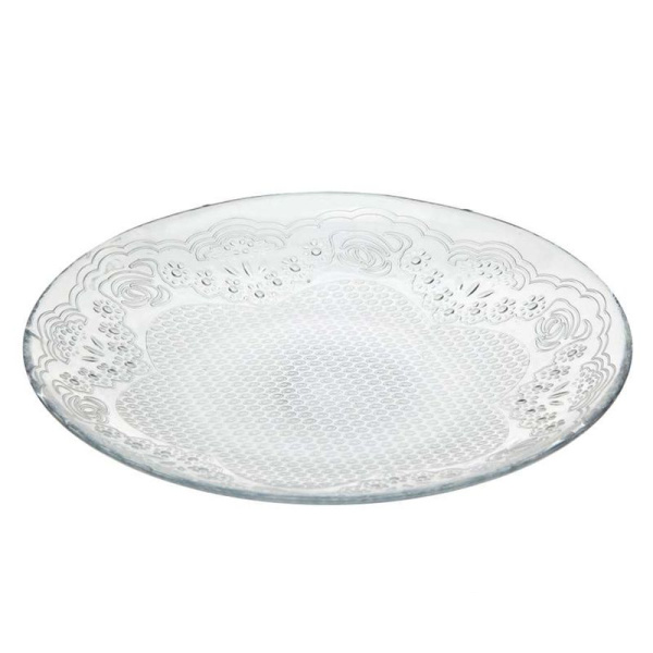 Тарелка мелкая 16см стекло ЛЕЙСИ десертная (12)