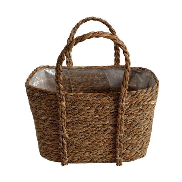 Корзина плетеная 30*17*H20см рогоз натуральный (15)