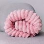 Плед 200*220см велсофт 300GSM полоска 2,5мм розовая пудра JC-17903 (10)