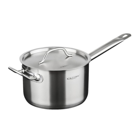 Сотейник 3,7л нерж.сталь ОБЩЕПИТ-ШЕФ с мет.крышкой d20см, h12,5см с 2-мя ручками ТРС КТ-ОБ-КК-20 (2)