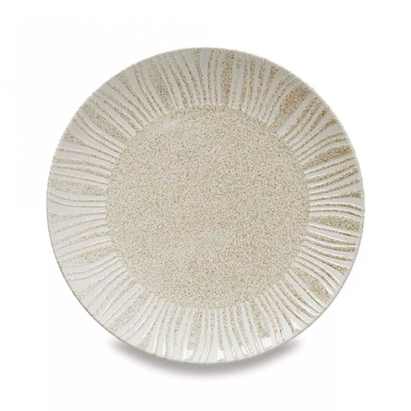 Тарелка мелкая 27,5см фарфор Solaris бежевая в крапинку Линии обеденная MW602-AX0309 (24)