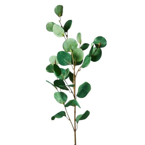 Цветы искусственные Ветка эвкалипта Цинерия пыльно-зеленая 90см