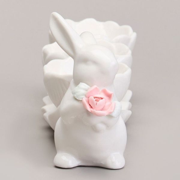 Подставка для яиц (на 3шт) 20,3*5*8,5см фарфор (56)