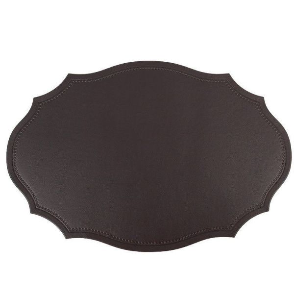 Салфетка сервировочная 45*30см полиуретан Экокожа темно-серая (4/240)