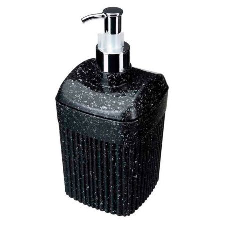 Дозатор для жидкого мыла 650мл 90*90*177мм пластик VELVET черный гранит (9)