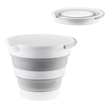 Ведро 10л складное пластик ФЛЕКС смоки (12)