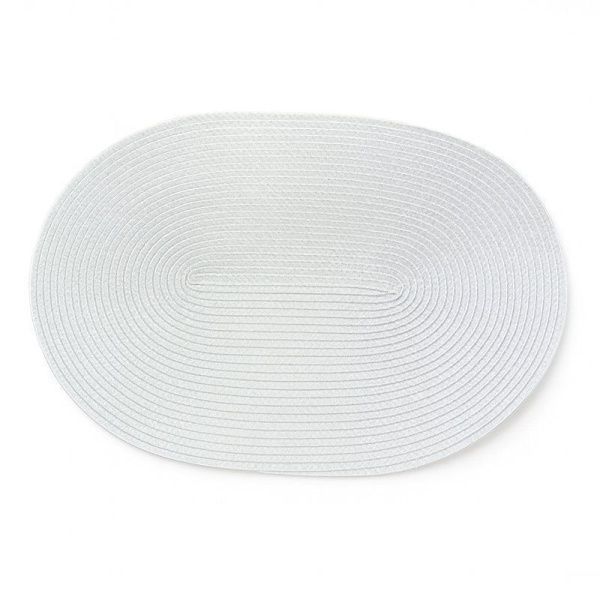 Салфетка сервировочная 30*45см пластик белая овальная JC-15246 (300)