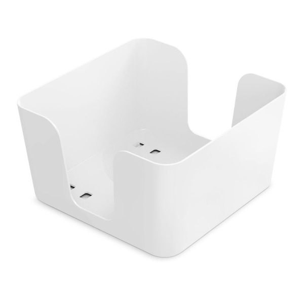 Салфетница 146*146*87мм пластик СМАРТ белая квадратная (28)