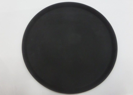 Поднос 41см стекловолокно черный прорезиненный круглый JC-3777 (25)