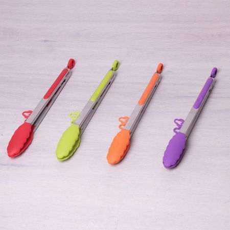 Щипцы кулинарные 30,5см силикон с мет. ручками (72)