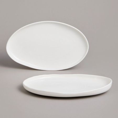 Блюдо набор 2пр 23,5*14*3см фарфор FASHION овальные (24)