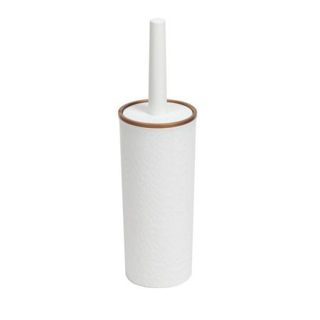 Ершик туалетный закрытый пластик Венеция белый/бронза (12)