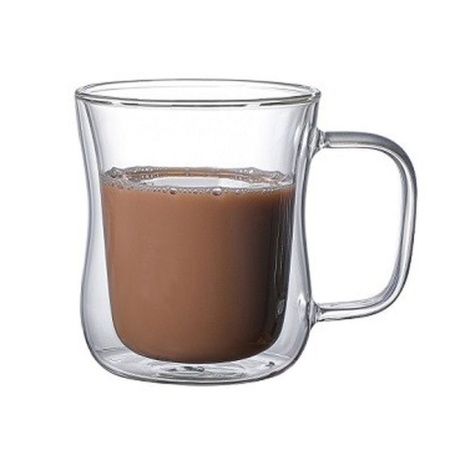 Кружка 350мл стекло с двойными стенками ТЮЛЬПАН HY-1002HB (36)