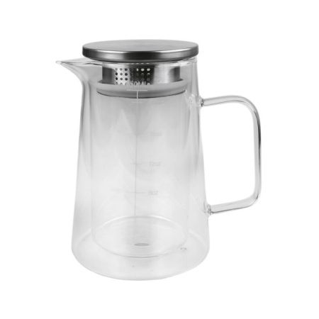 Чайник заварочный 750мл стекло с двойными стенками зеркальный (12)