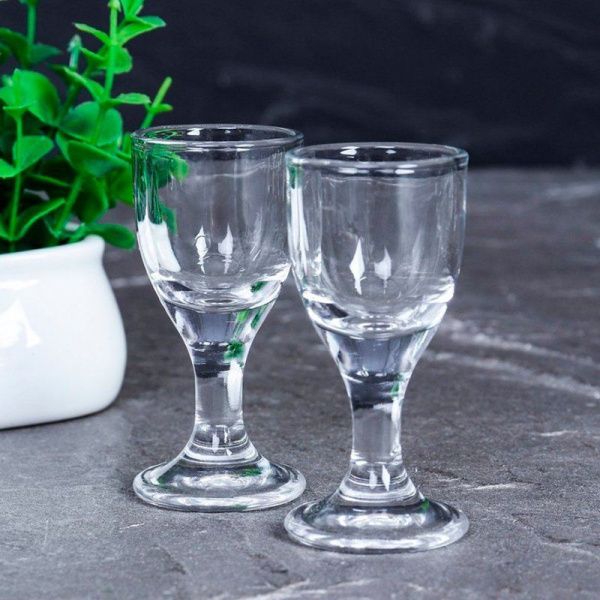 Рюмки набор 6шт 10мл стекло МИНЗУРКА гладкая BХ-11 (48)