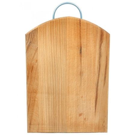 Доска разделочная 30*22см бук ХОЗЯЮШКА полубочка малая с мет.ручкой 04-4 (10)