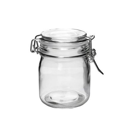 Банка для сыпучих продуктов 100мл стекло с фиксатором JC-15966 (96)