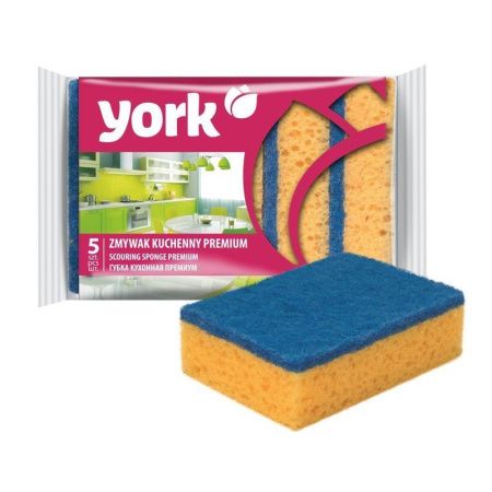 Губка для посуды 5шт поролон ПРЕМИУМ YORK (26)