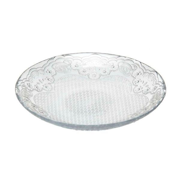 Тарелка мелкая 19,4см стекло ЛЕЙСИ десертная (12)