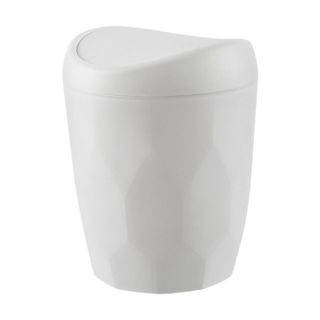 Контейнер для мусора настольный 1л 11,6*14,6см пластик KeeРlex Light белое облако с подвижной крышкой (16)