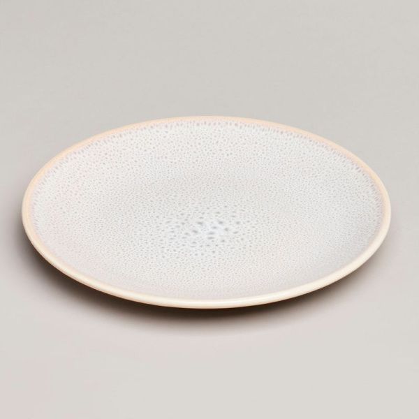 Тарелка мелкая 20,5см керамика Crocus бежевая десертная (4/24)