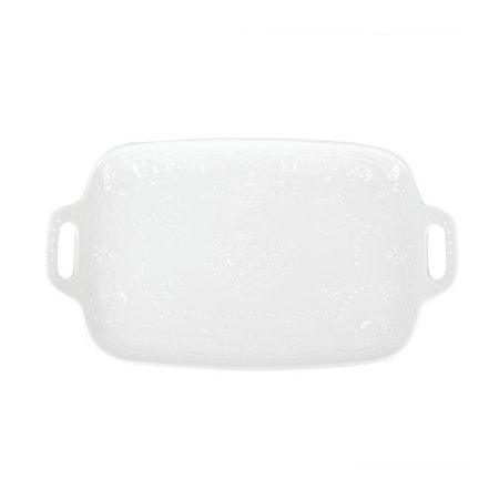 Блюдо с ручками 30,5*18*2,5см фарфор МАРШМЕЛЛОУ прямоугольное (20)