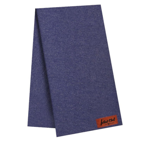 Полотенце кухонное 50*70см хлопок меланж с кожаными вставками IVLEV CHEF синий (180)