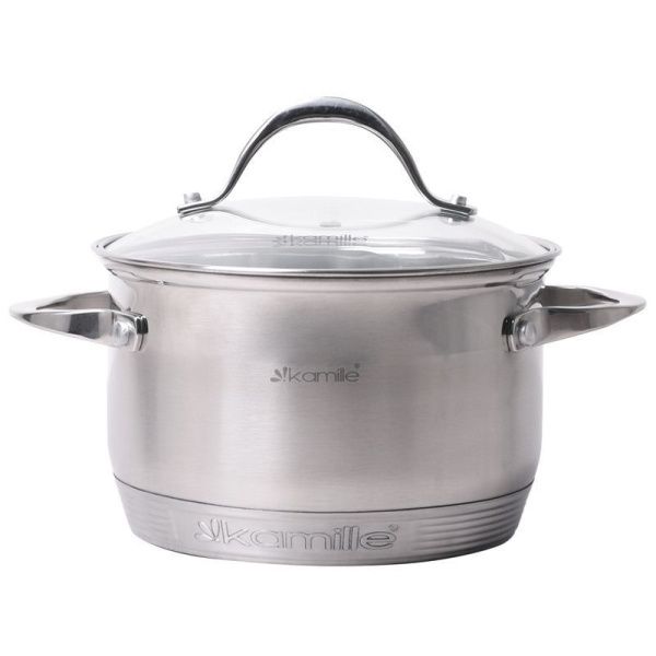 Кастрюля 5,1л нерж.сталь с крышкой 22см 7-слойное дно (8)