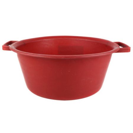 Таз 12л пластик коричневый/красный круглый ударопрочный для садово-огородный работ (15)