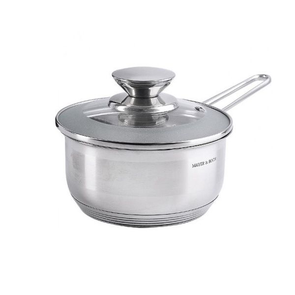 Ковш 750мл нерж.сталь со стекл.крышкой 14см MB30968 (8)