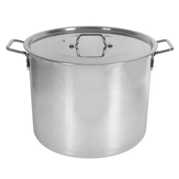 Котел 34л нерж.сталь ОБЩЕПИТ 40*30см свар.корпус, клеп.ручки, для всех плит кроме индукции КТ-ОБ-37 В (1)