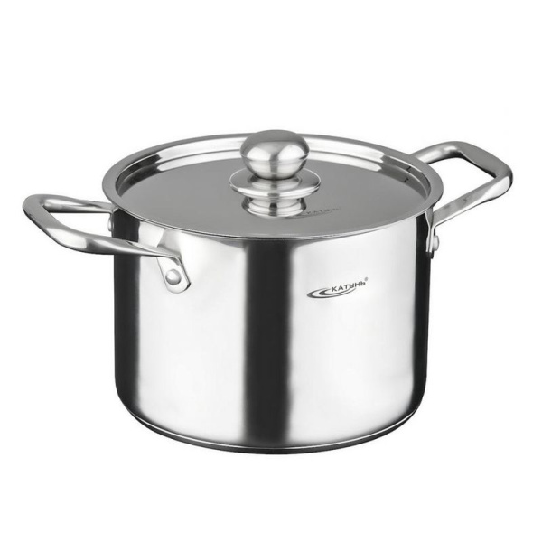 Кастрюля 14,5л нерж.сталь ТИТАН мет.крышка d28см h24см толщина стенок 0,6мм индукция KT-G-00115 (2)