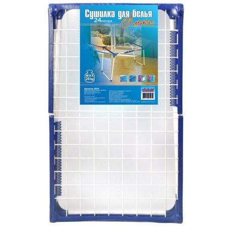 Сушилка для белья напольная 24м h112см металл Люкс белая (5)