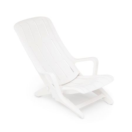 Кресло-шезлонг складное пластик 94*65*80см белый (max нагр.100кг) (1)