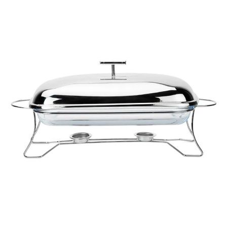 Мармит 3л 49*24*18см стекло INVITE прямоугольный на мет.подставке 2 свечи ABI020 (4)