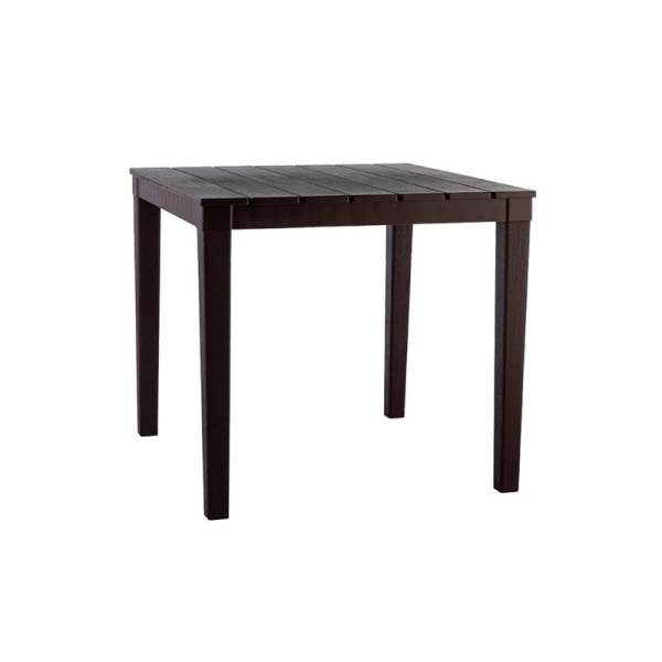 Стол квадратный пластик Прованс 80*80см на 4-х опорах h70см шоколадный (1)