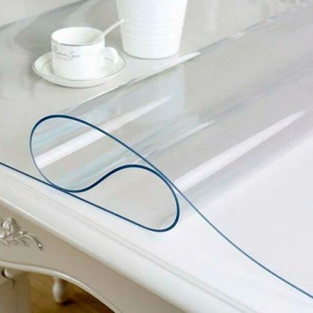 Клеенка силиконовая прозрачная Dekorelle 0,8мм ширина 1,2м (цена указана за погонный сантиметр)