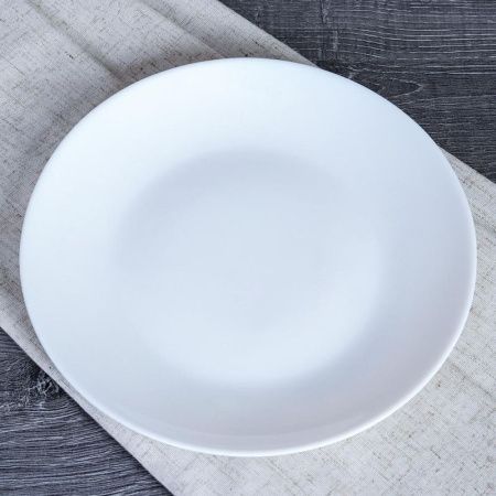 Тарелка мелкая 19см стеклокерамика белая Дэй десертная YGP-75 (6/72)