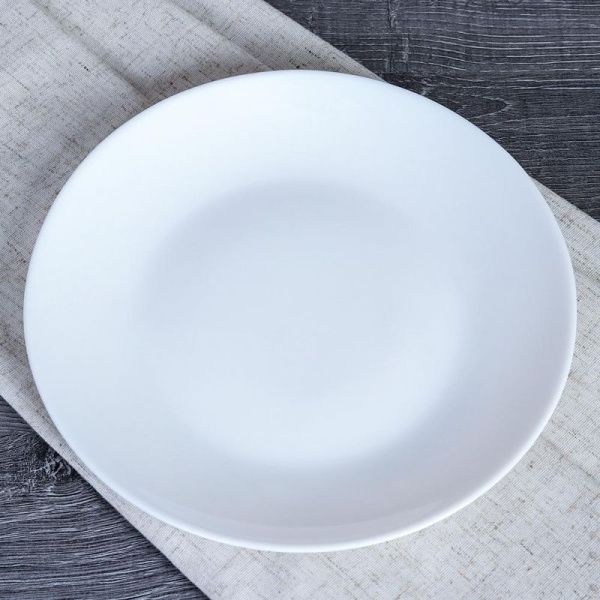 Тарелка мелкая 19см стеклокерамика белая Дэй десертная YGP-75 (6/72)