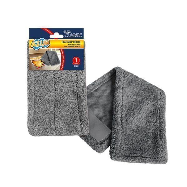 Насадка для швабры плоская 43*13см микрофибра КЛАССИК AZUR (48)