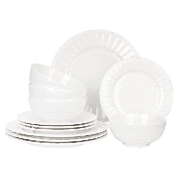 Столовый набор 12пр на 4 персоны фарфор Пастила (2)