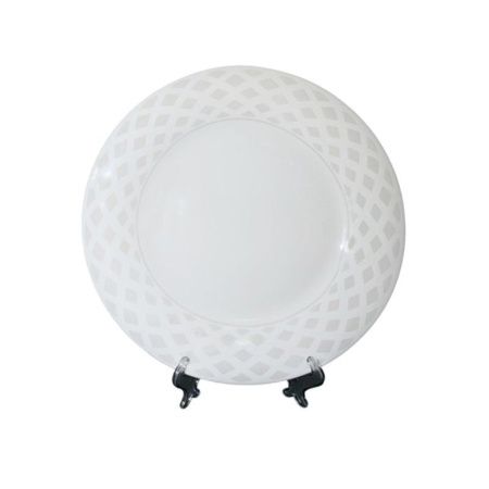 Тарелка мелкая 23см стеклокерамика СИЛЬВЕР обеденная (36)