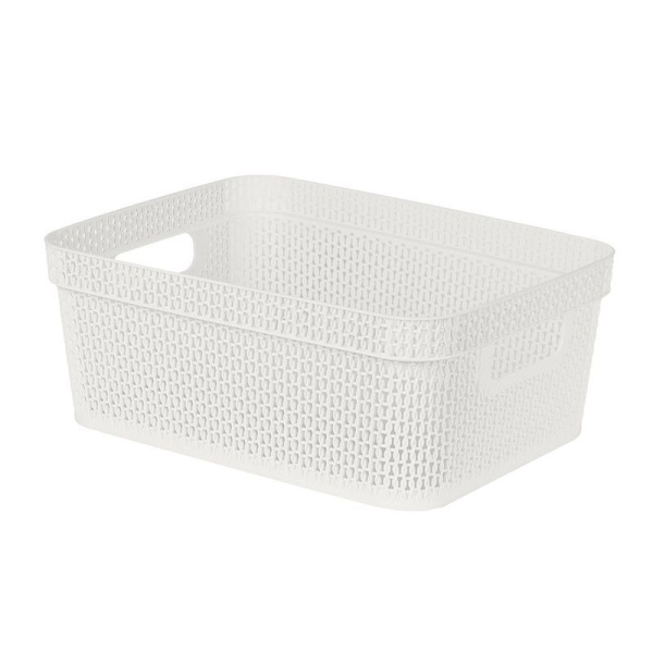 Корзина универсальная 11л 36,5*27*14см пластик Ajur белое облако (16)