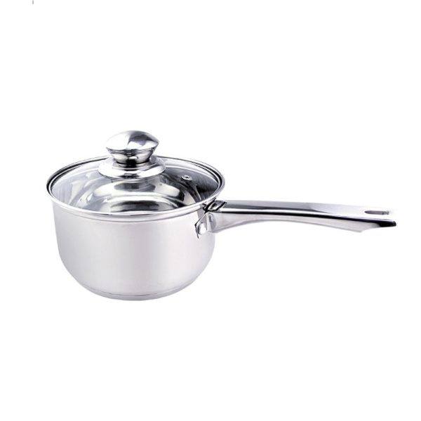 Ковш 1,7л нерж.сталь Greta со стекл.крышкой 16см все виды плит ТМ Appetite GS02183 (8)