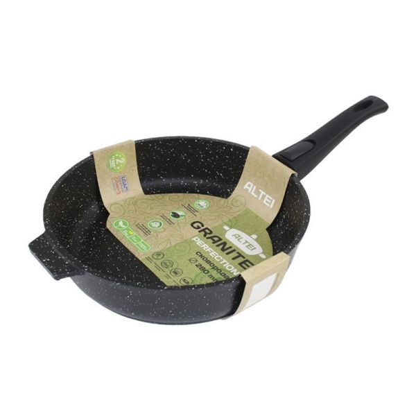 Сковорода 28см алюминий АП Granit Perfection black со съемной ручкой (10)
