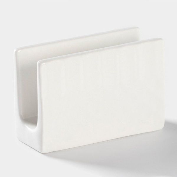 Набор для специй 3пр (солонка, перечница, салфетница) фарфор на дерев подставке Bella Tenero (36)