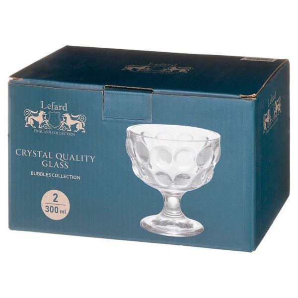 Креманки набор 2шт 300мл стекло BUBBLES (12)